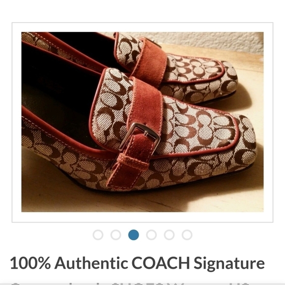 AUTHENTIC COACH SIG C/SUEDE SHOES SIZE 7.5 - Picture 2 of 15